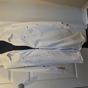 NY Jeans Vintage 90's Y2K Oversized Zip Up Collared Pockets White Large